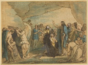 De opwekking van Lazarus door Benjamin West