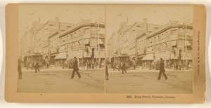 King Street, Toronto, Canada. door Benjamin West Kilburn