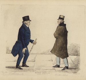 Beroemde Edinburghers, ook bekend als Moderne Atheners, luitenant-generaal George R Ainslie, Bindon Blood, Esq, van Cranacher door Benjamin William Crombie
