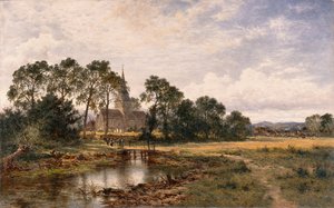 Shere Kerk, Surrey door Benjamin Williams Leader