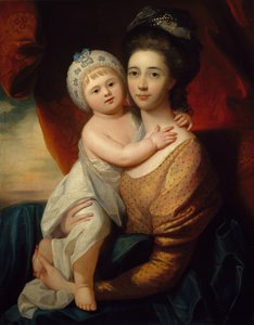 Lady Sondes met haar babyzoon, c.1793-94 door Benjamin school of West