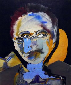 50 grote schrijvers uit de geschiedenis : Tennessee Williams, 2015 (olieverf en acryl op doek)
