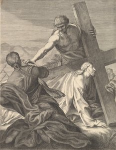 Christus Draagt het Kruis, 1680-1719 door Benoit Thiboust