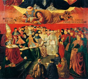 Arabische filosoof Averroes (detail) door Benozzo di Lese di Sandro Gozzoli