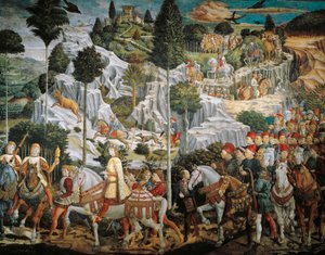 Processie van de Wijzen naar Bethlehem, door Benozzo Gozzoli