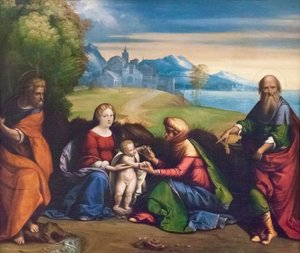 Heilige Familie met Sint Joachim en Anna