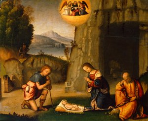 Geboorte van Christus door Benvenuto Tisi da Garofalo