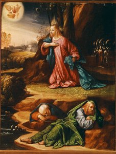 De doodsangst in de tuin (schilderij door Benvenuto Tisi, genaamd il Garofalo)