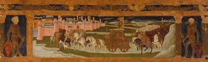 Predella paneel: Triomf van David door Benvenuto di Giovanni