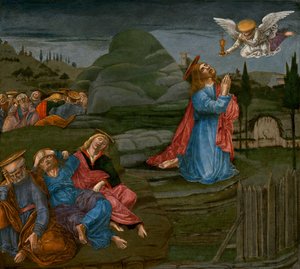 De Agonie in de Tuin, waarschijnlijk 1491 door Benvenuto di Giovanni