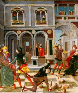 De slachting van de onschuldigen, midden-late 15e eeuw (tempera op paneel)