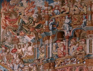 Roem (La Fama). Derde wandtapijt in de serie. Ca 1550. door Bernaert van (circle of) Orley