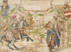 Otto, Graaf van Nassau en zijn Vrouw Adelheid van Vianen, 1530-35 door Bernaert van Orley