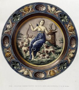 Diana (Artemis) de jageres - keramische plaat, in 