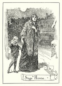 De Toneelheldin (gravure)