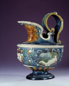 Aiguiere de faience gemaakt door de school van Bernard Palissy