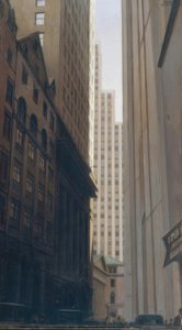 Uitzicht op Wall Street door Bernard Boutet de Monvel