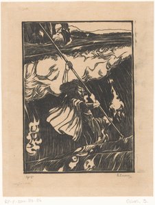 Cuchulainn vechtend tegen de branding door Bernard Essers (signed by artist)