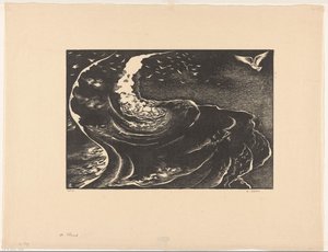 De vloed door Bernard Essers (signed by artist)
