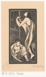 Nacht door Bernard Essers (signed by artist)