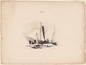 Boten op het strand door Bernard Gaillot