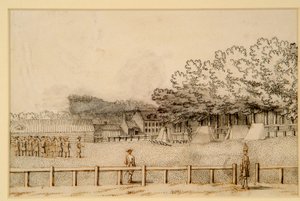 Kampement van soldaten, Hampton Court Green