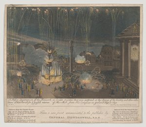 Vuurwerk in Covent Garden, 1809