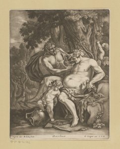 Bacchus omringd door saters door Bernard Lens (II)