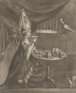 Vrouw die thee drinkt