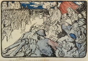 De barricade, illustratie uit 