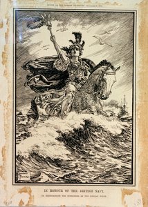 Ter Ere van de Britse Marine. Ter Herdenking van de Overgave van de Duitse Vloot. Voorpagina van Punch, 27 november 1918