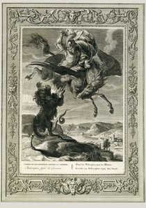 Bellerophon vecht tegen de Chimera door Bernard Picart
