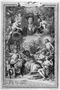 Bernard de Fontenelle, 1728-1729 door Bernard Picart