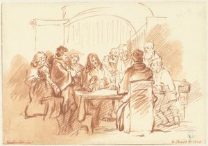 Christus met de discipelen aan tafel