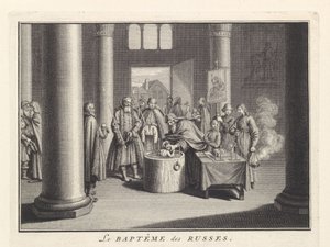 Kinderdoop in Rusland, 1732