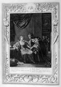 Leucothoe verleid door Apollo in de gedaante van Eurynome door Bernard Picart