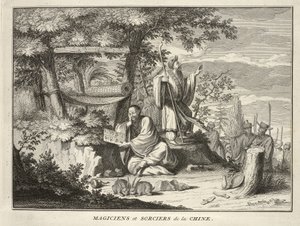 Magiciens et Sorciers de la Chine, uit Cérémonies et Coutumes Religieuses de tous les Peuples du Monde, gepubliceerd 1736 door Bernard Picart