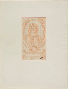 Medaillon Portret van een geestelijke door Bernard Picart