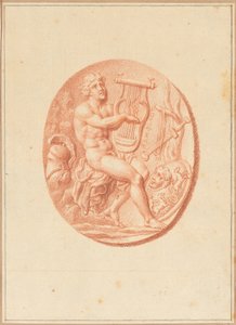 Een van zes cameeën met mythologische en klassieke onderwerpen