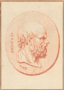 Een van zes cameeën met mythologische en klassieke onderwerpen door Bernard Picart
