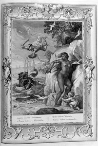 Perseus bevrijdt Andromeda van het zeemonster door Bernard Picart