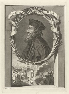 Portret van John Hus door Bernard Picart