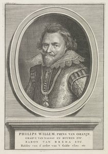 Portret van Filips Willem, prins van Oranje door Bernard Picart