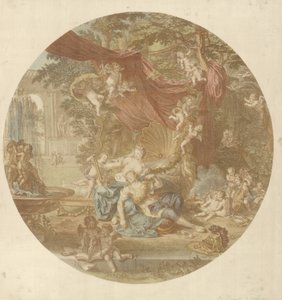 Rinaldo en Armida door Bernard Picart