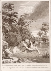 Salmacis en Hemaphroditus Verenigd in Eén Lichaam, 1731 door Bernard Picart