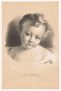 Portret van een peuter door Bernard Romain Julien