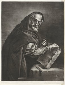Filosoof met een passer en een boek