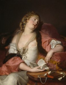 Dame die de Brieven van Heloise en Abelard Leest, c. 1780 door Bernard d