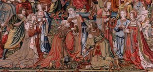Gerechtigheid (La Justicia). Negende wandtapijt in de serie. Ca 1550.
