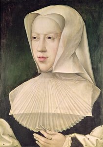 Marguerite de Habsbourg (1480-1530) hertogin van Savoye door Bernard van Orley